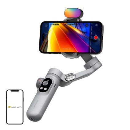 Stabilizátor AOCHUAN X Pro s RGB osvětlením (šedý)  AOCHUAN