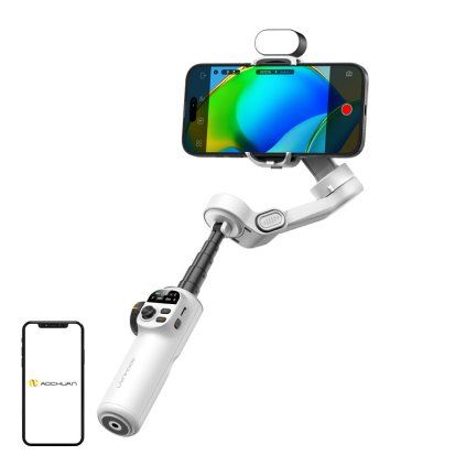 Stabilizátor AOCHUAN X2 s RGB osvětlením (bílý)  AOCHUAN