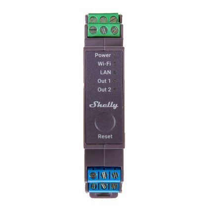 Shelly Pro 2 DIN Rail 2-channel Relay, WiFi/LAN  Shelly