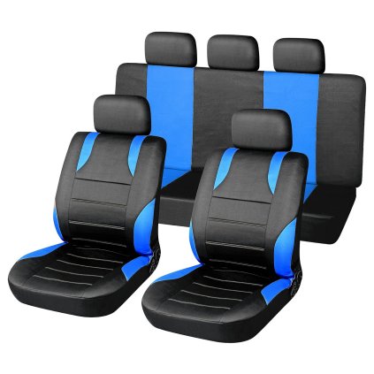 Potahy sedadel sada 9ks SPORT modré AIRBAG  Compass
