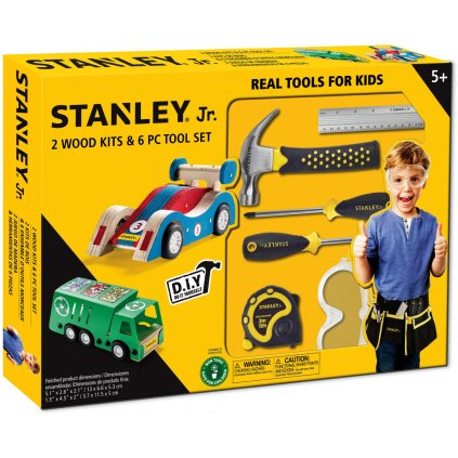 Stanley Jr. U003-K02-T06-SY Sada 2 autíček a 5 kusů nářadí  Stanley