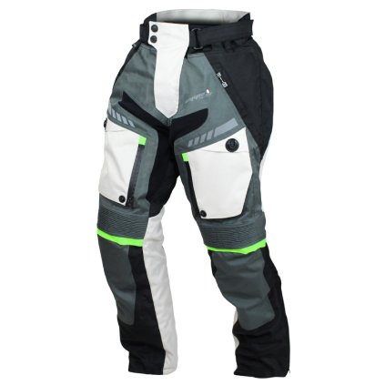 Kalhoty moto pánské FIORANO textilní šedé / bílé XL  Cappa Racing