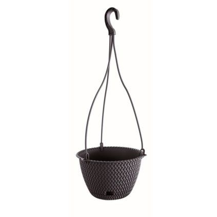 Květináč závěsný SPLOFY ROUND W antracit 27cm (Velikost L)
