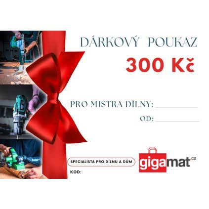 Dárkový poukaz GIGAMAT 300 Kč