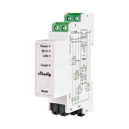 Shelly PRO 3EM 120A 2-Phase Energy Meter, WiFi/Bluetooth