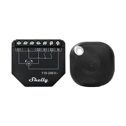 WiFi Shelly Shutter + BLU Button Tough 1 ovladač žaluzií/záclon