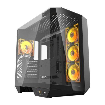 Počítačová skříň Darkflash DY470 se 4 ventilátory (černá)