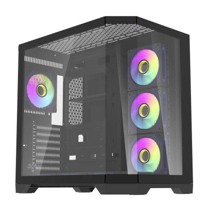 Počítačová skříň Darflash FT418 PRO + 7 ventilátorů aRGB (černá)