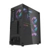 Počítačová skříň Darkflash DK351 + 4 ventilátory (černá)