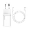 Baseus Super Si Quick Charger 1C 20W s kabelem USB-C pro Lightning 1m (bílá)