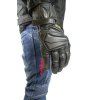 Rukavice moto DETROIT kožené dlouhé černé M (Velikost M)