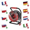 Venkovní prodlužovací kabel na bubnu 25 m, 4 zásuvky, 1,5mm2, guma, pohyblivý střed  EMOS