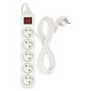 Prodlužovací kabel EMOS 3m, 5 zásuvek, s vypínačem, bílý, PVC, 1,5mm2  EMOS
