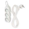 Prodlužovací kabel EMOS 3m, 3 zásuvky, bílý, PVC, 1,5mm2  EMOS