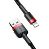 Baseus Cafule USB Lightning kabel 2,4A 0,5m (červeno-černý)
