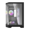 Počítačová skříň Darflash FT350 + 5 ventilátorů aRGB (černá)