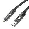 Blitzwolf BW-HDC7 4 v 1 USB+C+Hromosvod 240W 1,2 m (černý)